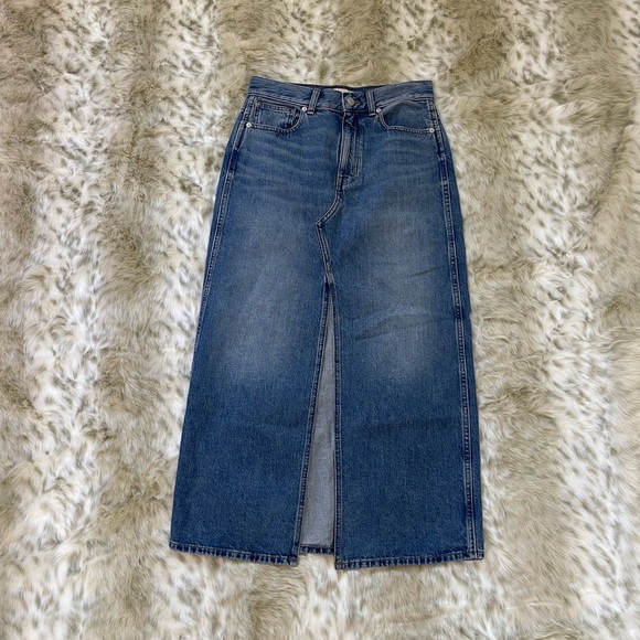 NWT Madewell Denim Mid-Rise Maxi Skirt in Pratt Wash - Picture 7 of 9